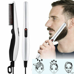 Negative Ion Hair Straightener Comb – Hot Press Comb & Beard Styling Brush for Men