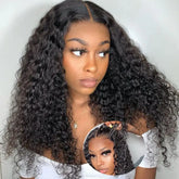Deep Curly Glueless Wig – 100% Human Hair, Ready to Wear