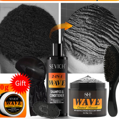 Sevich Deep Waves Pomade – Natural Shiny Hair Oil with Brush, Sport Waves Cream for Men