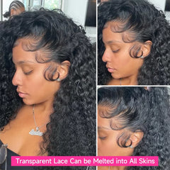 Burmese Curly Lace Front Wig – 250% Human Hair, Deep Bouncy Curls