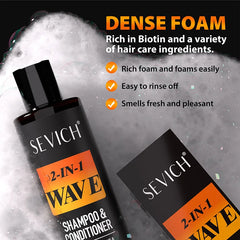 Sevich Shampoo for Wavy Hair – Enhances Waves, Strengthens and Deep Cleanses, Nourishing
