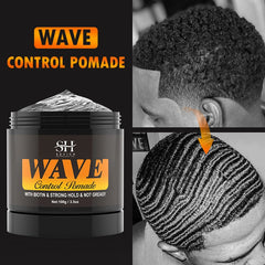Sevich Deep Waves Pomade – Natural Shiny Hair Oil with Brush, Sport Waves Cream for Men
