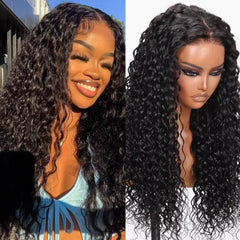 Curly Wig – HD Lace Frontal, Deep Wave Human Hair, Pre-plucked.