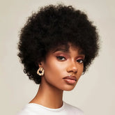 Natural Black Afro Wig – Short Curly Bob, Human Hair, Glueless & Easy Wear
