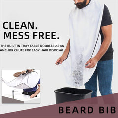 Men’s Shaving Apron – Beard Catcher Bib for Grooming, Barber-Style Care at Home