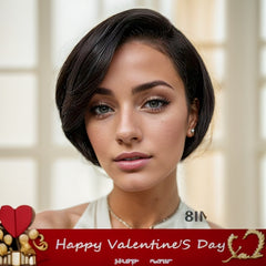 Glueless Transparent Lace Wig - Short Straight & Wavy Human Hair