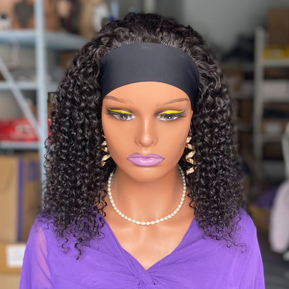 Human Hair Curly Headband Wig – Soft, Natural-Looking & Ready-to-Wear