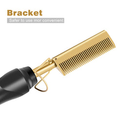 Electric Dual-Purpose Comb – Straighten, Curl &amp; Style with Ease