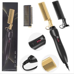 Electric Dual-Purpose Comb – Straighten, Curl &amp; Style with Ease