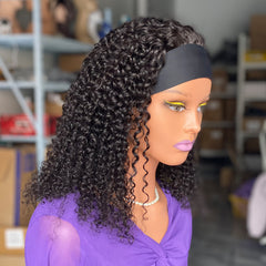 Human Hair Curly Headband Wig – Soft, Natural-Looking & Ready-to-Wear
