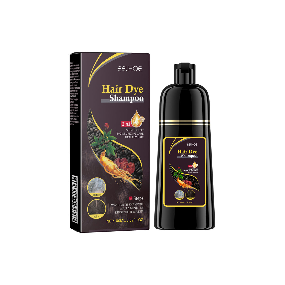 Repairing Shampoo – Black and Soft Hair with Polygonum Multiflorum Essence