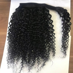 Velcro Human Hair Ponytail - Natural Color, Easy Clip-In Extension
