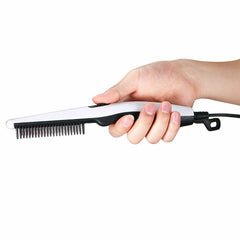 Negative Ion Hair Straightener Comb – Hot Press Comb & Beard Styling Brush for Men