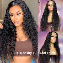 Deep Curly Glueless Wig – 100% Human Hair, Ready to Wear