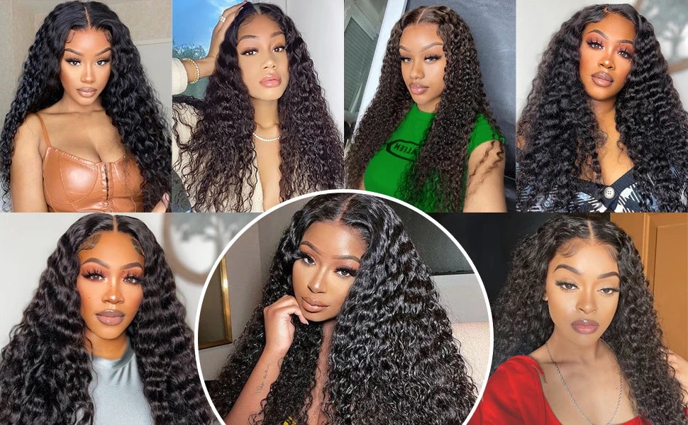 Deep Curly Glueless Wig – 100% Human Hair, Ready to Wear