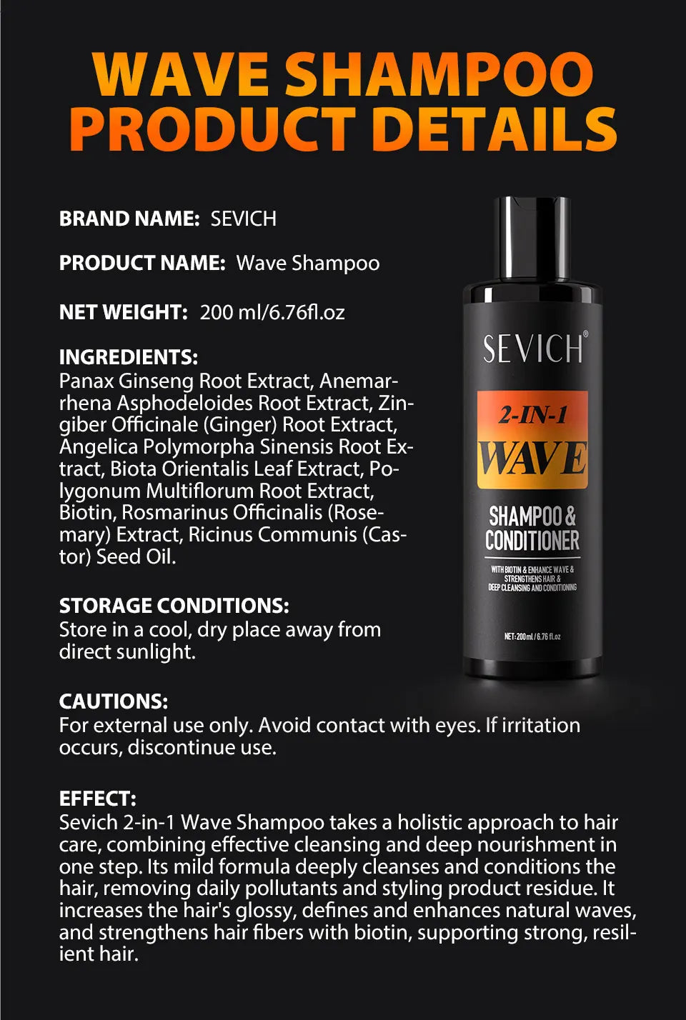 Sevich Deep Waves Pomade – Natural Shiny Hair Oil with Brush, Sport Waves Cream for Men