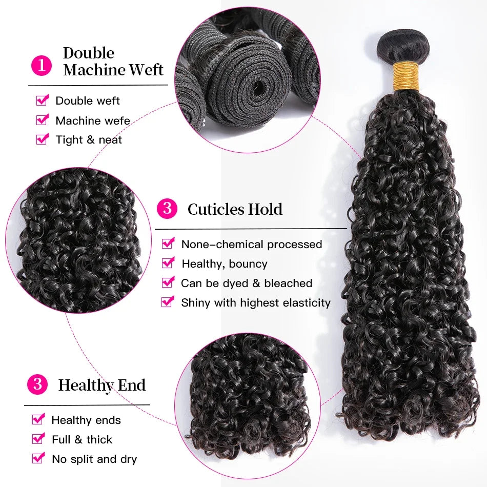 Premium 100% Natural Hair Bundles – Kinky Curly Raw Human Hair