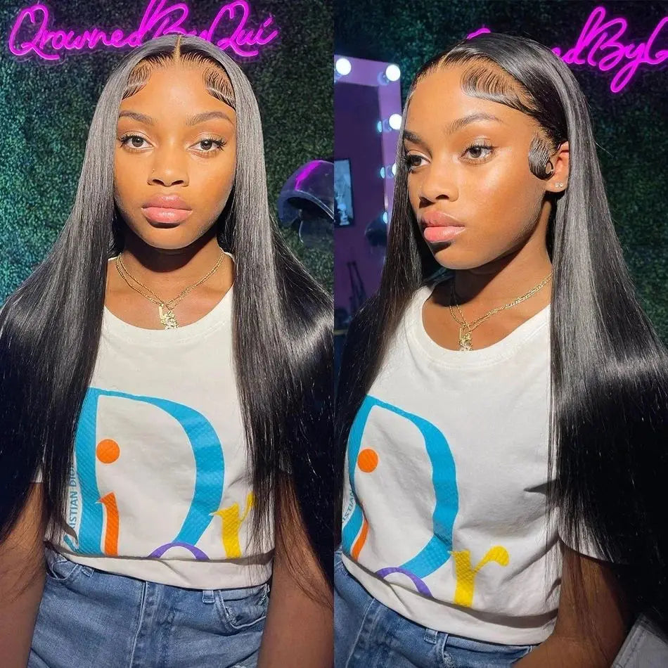 Straight Lace Front Wig – 100% Human Hair, HD 13x6, Length 30 Inches