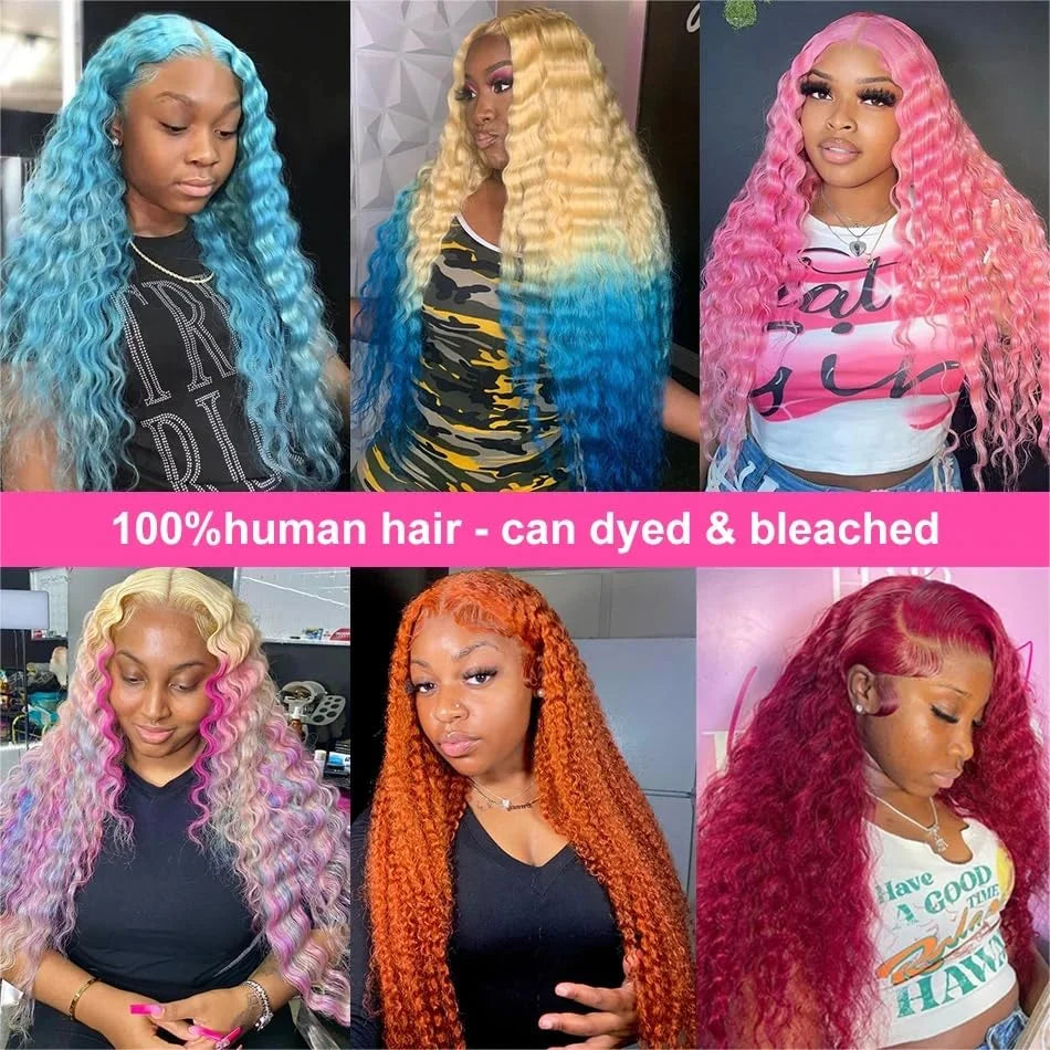 Blonde Deep Wave Wig – 13x6 Lace Front, 30-32 Inches, 100% Human Hair