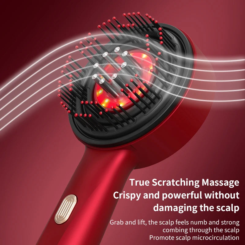 Electric Massage Hair Comb – Red Light &amp Liquid Application