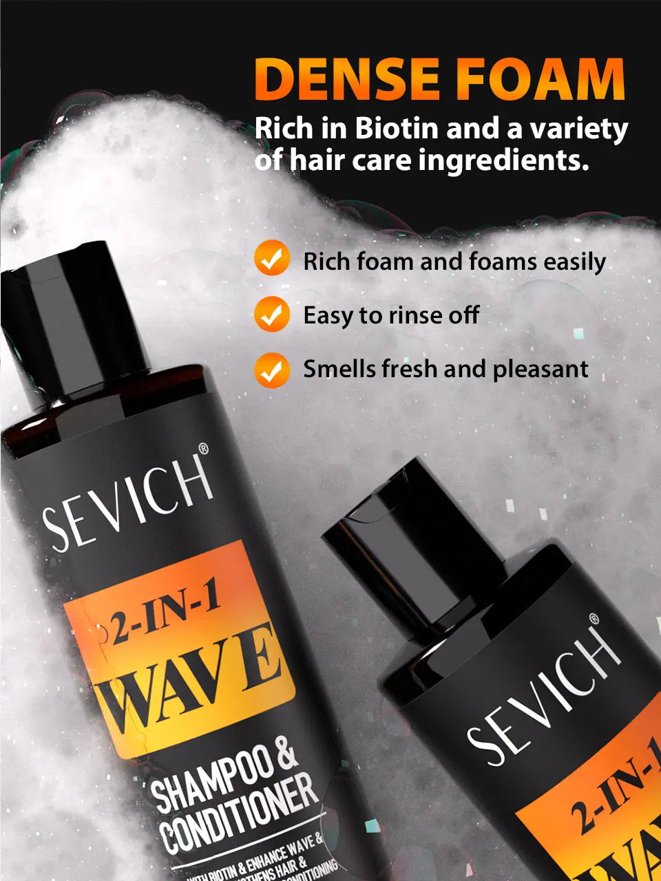 Sevich Deep Waves Pomade – Natural Shiny Hair Oil with Brush, Sport Waves Cream for Men
