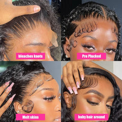Curly Wig – HD Lace Frontal, Deep Wave Human Hair, Pre-plucked.