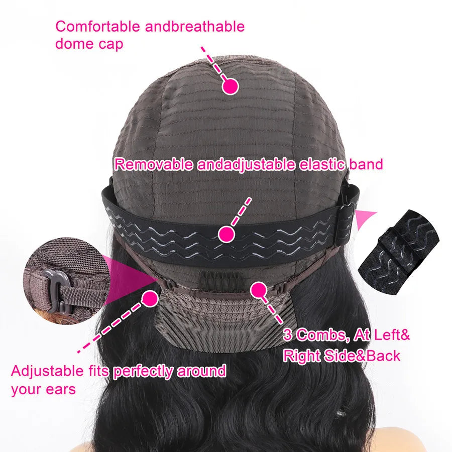 Glueless Lace Front Human Hair Wig – Bling Hair, Pre-Plucked & Ready to Wear