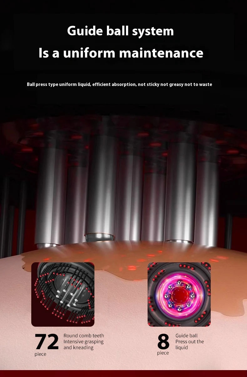 Electric Massage Hair Comb – Red Light &amp Liquid Application