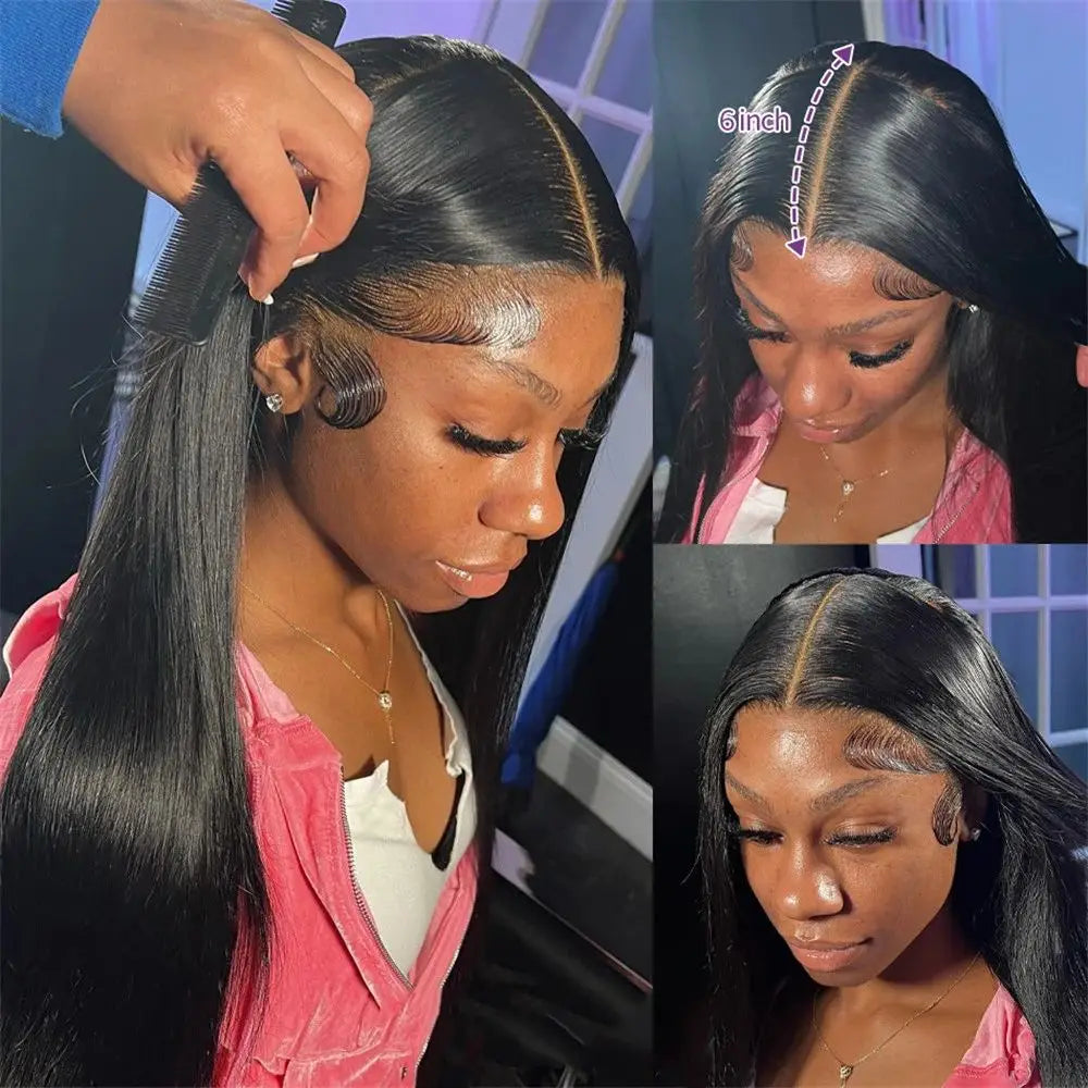 Straight Lace Front Wig – 100% Human Hair, HD 13x6, Length 30 Inches