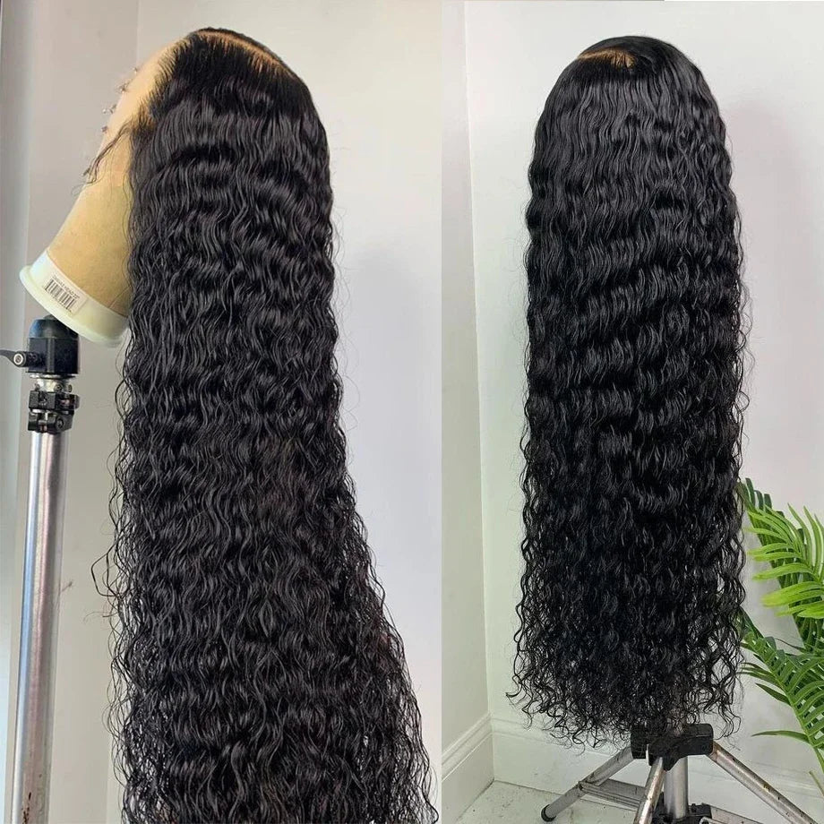 Curly Wig – HD Lace Frontal, Deep Wave Human Hair, Pre-plucked.