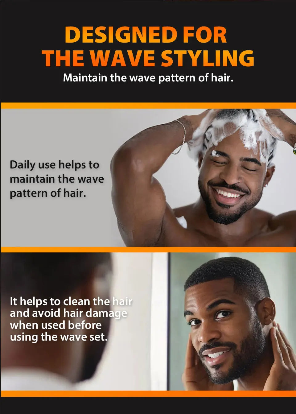 Sevich Deep Waves Pomade – Natural Shiny Hair Oil with Brush, Sport Waves Cream for Men