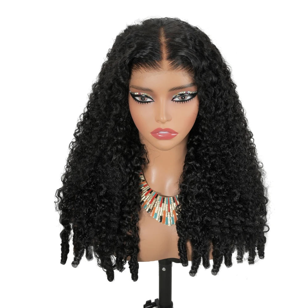 Burmese Curly Lace Front Wig – 250% Human Hair, Deep Bouncy Curls