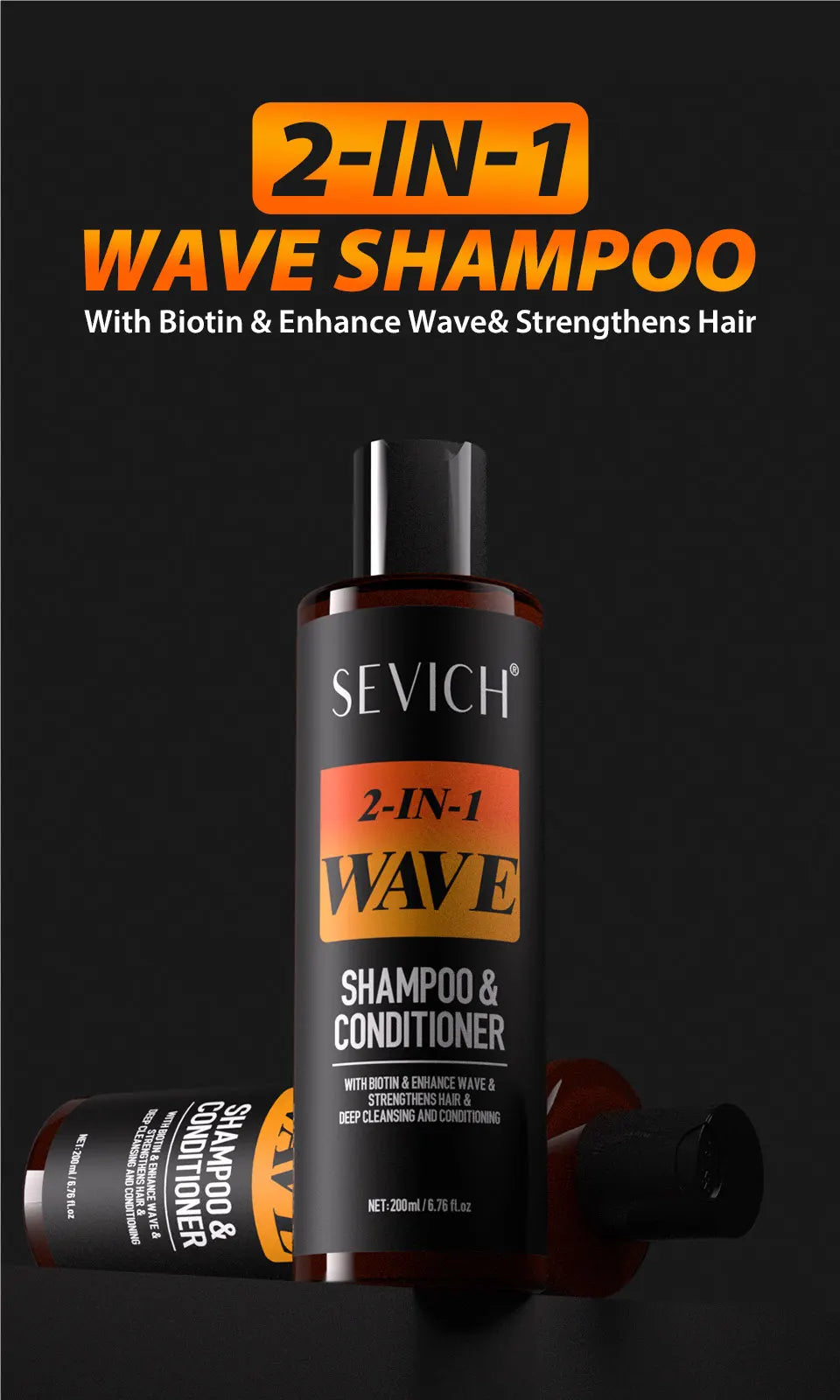 Sevich Deep Waves Pomade – Natural Shiny Hair Oil with Brush, Sport Waves Cream for Men
