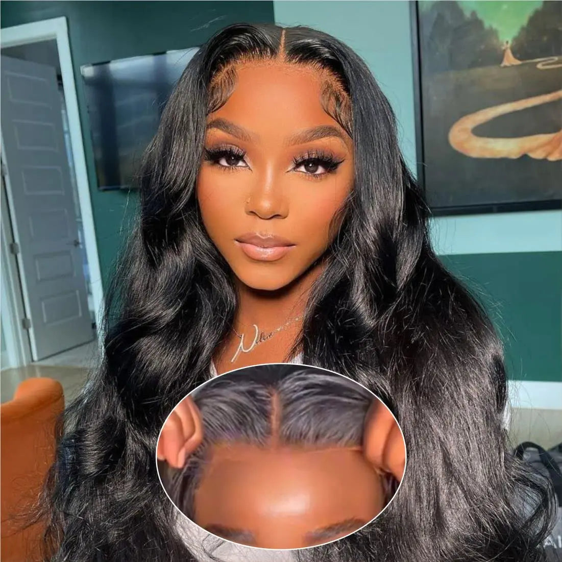 Glueless Lace Front Human Hair Wig – Bling Hair, Pre-Plucked & Ready to Wear