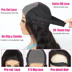 Glueless Lace Front Human Hair Wig – Bling Hair, Pre-Plucked & Ready to Wear