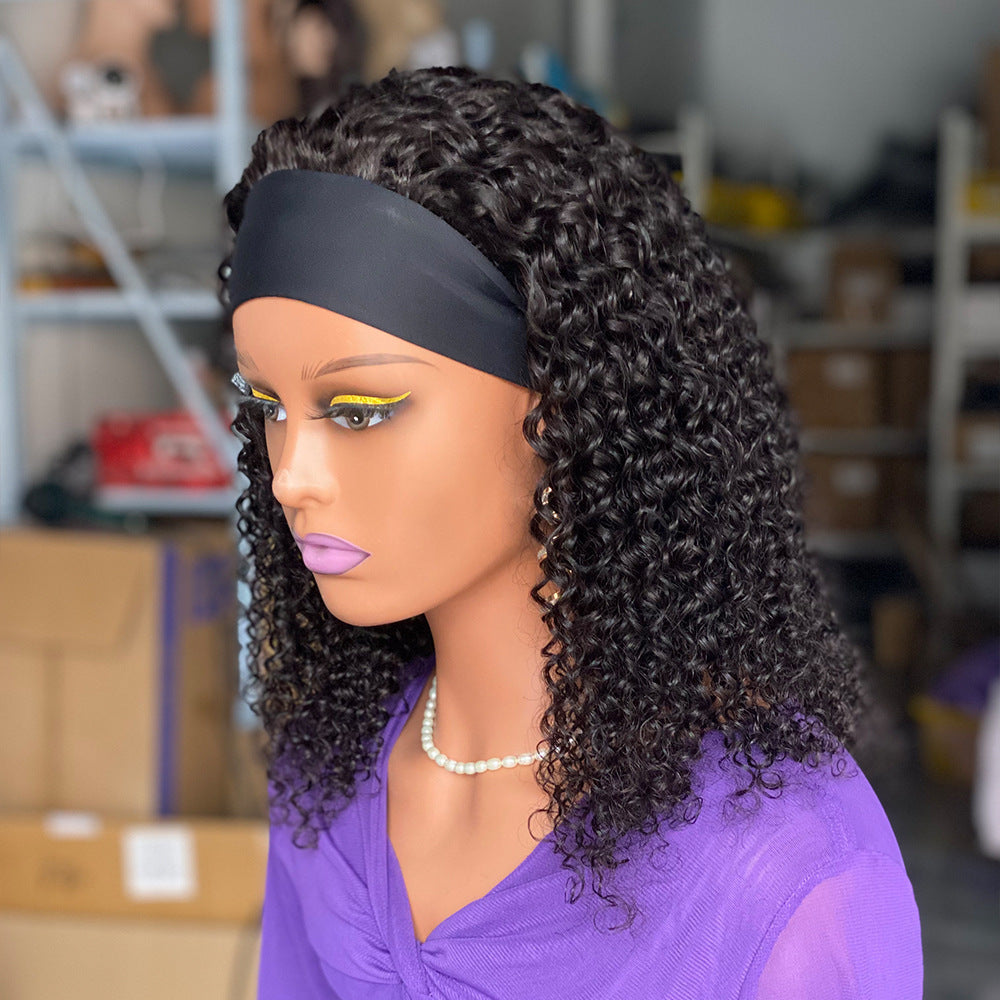 Human Hair Curly Headband Wig – Soft, Natural-Looking & Ready-to-Wear