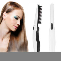 Negative Ion Hair Straightener Comb – Hot Press Comb & Beard Styling Brush for Men